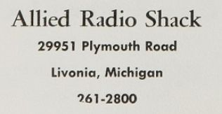 Radio Shack - Livonia Store